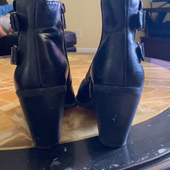 JS Black Leather Booties w/Buckle Accent - Picture 9 of 9